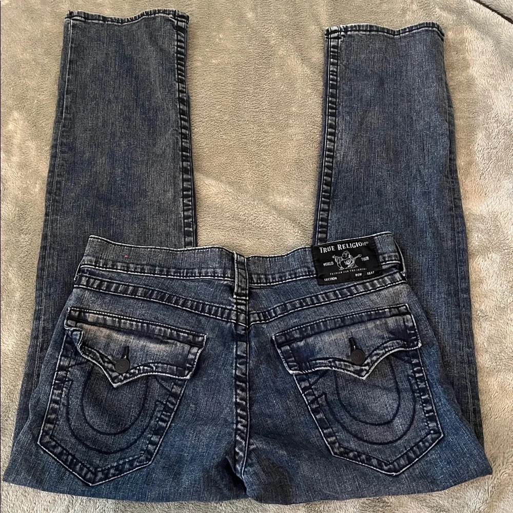 True Religion Ricky relaxed straight Dark Blue Denim Jeans